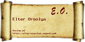 Elter Orsolya névjegykártya