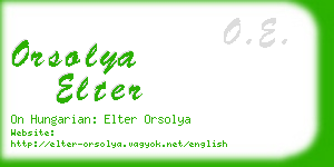 orsolya elter business card